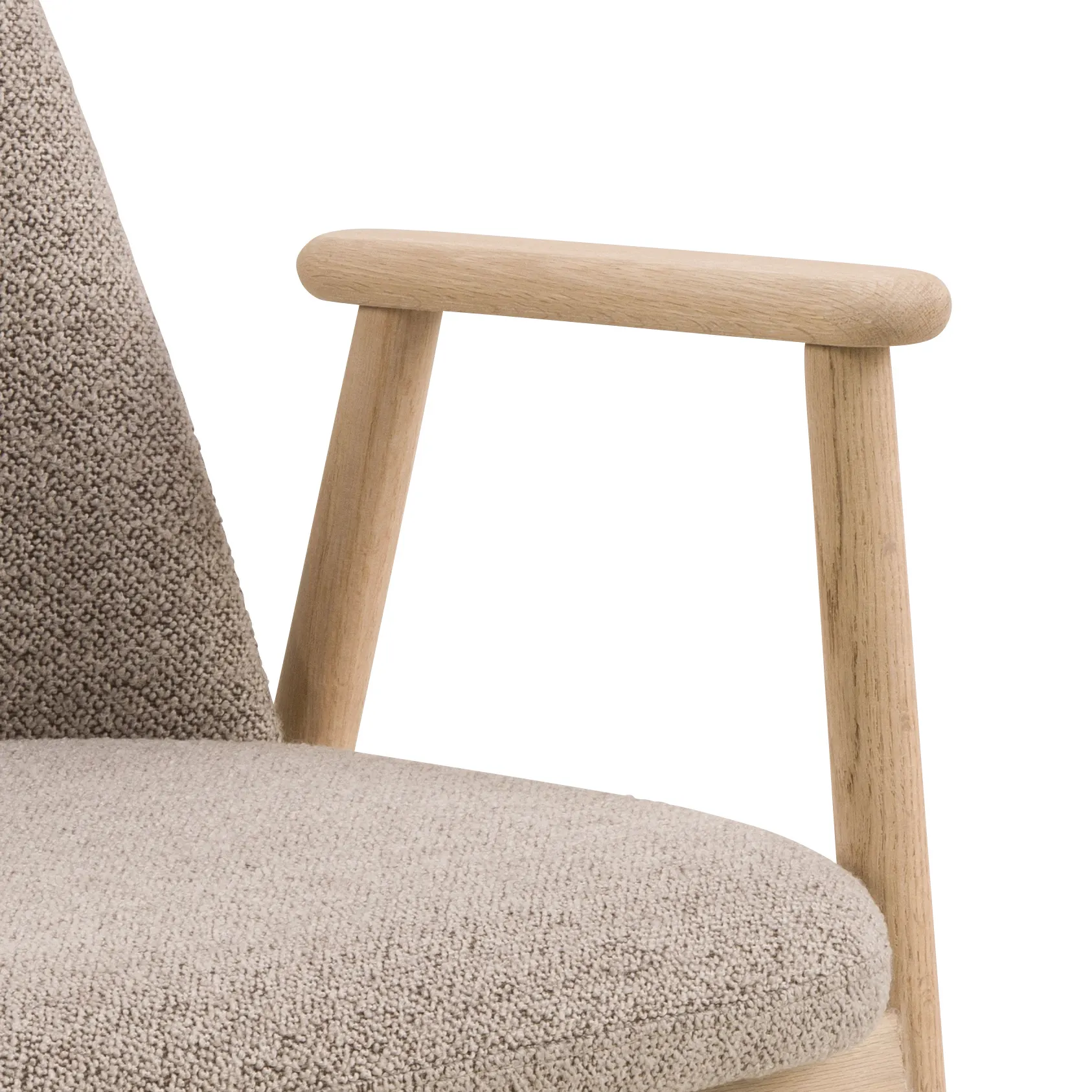 Krzesło drewniane LEO z podłokietnikami beżowe (2-set) - 0000107276