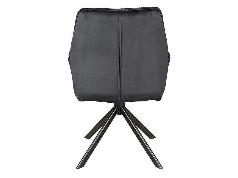 Krzesło obrotowe tapicerowane BOOGIE II VELVET czarne pikowane - BOOGIEIIVCC