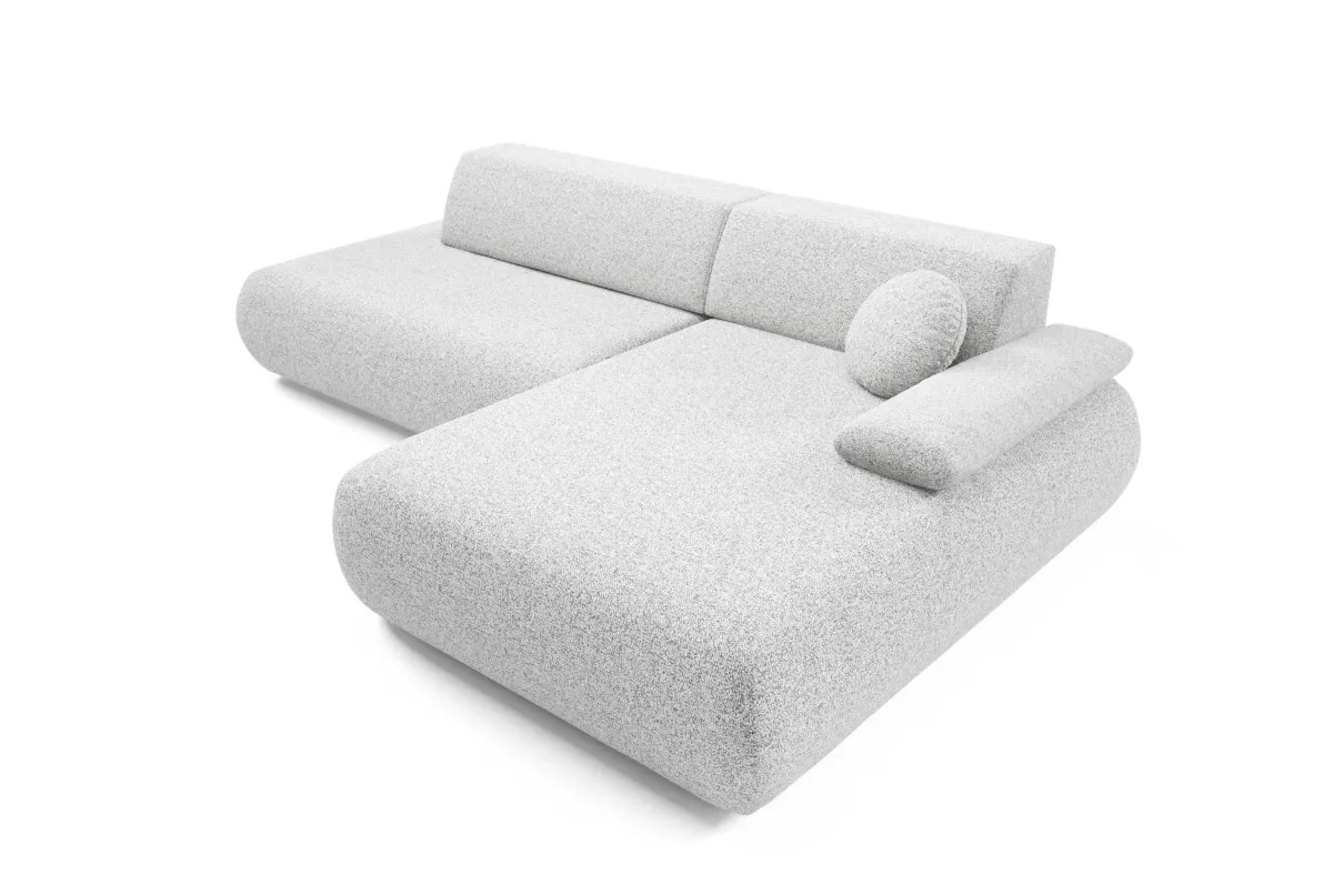 Narożnik rozkładany z pojemnikiem PUENTE 286 cm prawostronny jasnoszary - PUENTE_NAR_PUENTE80_P