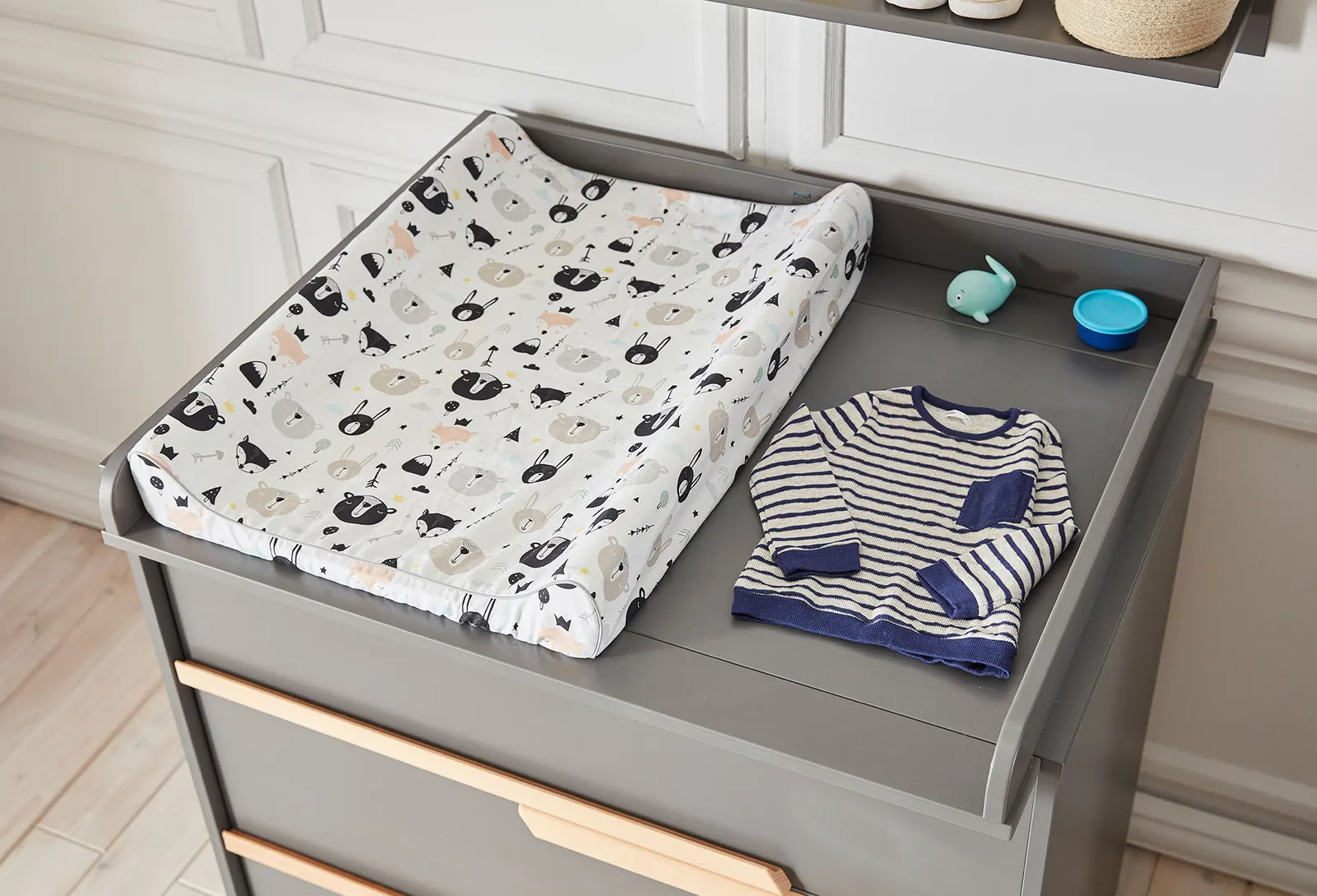 Komoda z szufladami SNAP 99 cm ciemnoszara - PIN_023-021-162