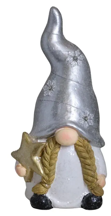 SKRZAT ceramiczny LED 8837 biały ze srebrną czapką