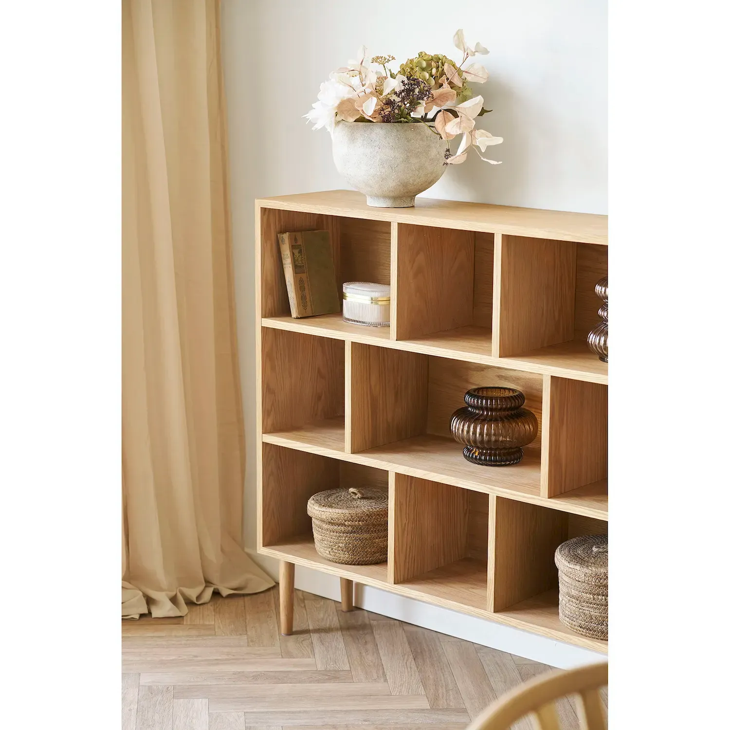 Wazon ze szkła dmuchanego VASE 20x16 cm brązowy przydymiony - 4441791