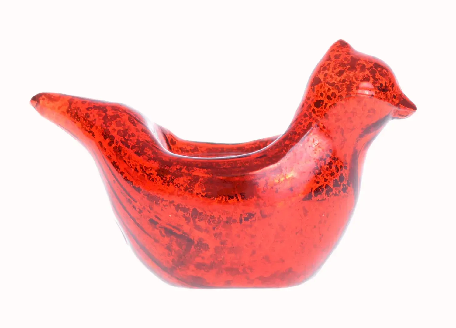 Świecznik szklany czerwony