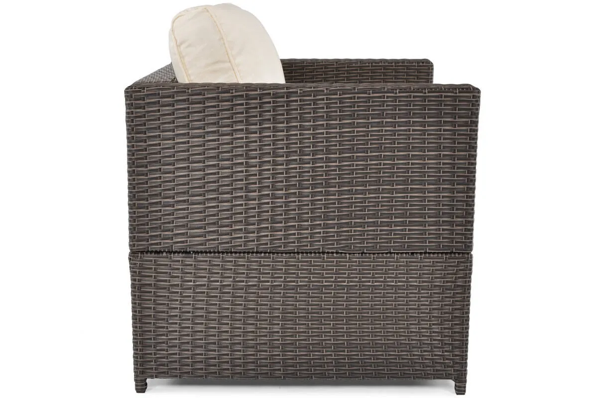 Zestaw ogrodowy wypoczynkowy MALAGA COMFORT MAX 5-os technorattan brązowy - FE5906948125490