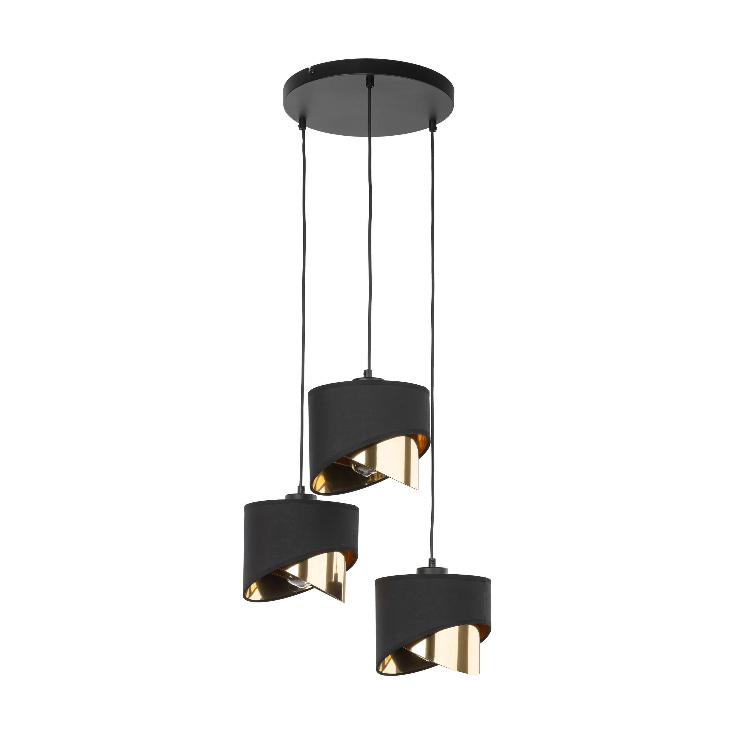 Lampa wisząca GRANT czarna ze złotymi elementami 100x40cm