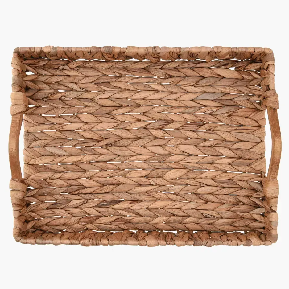 Taca dekoracyjna pleciona DUKA HYACINTH 40x30 cm brązowa — zdjęcie 2