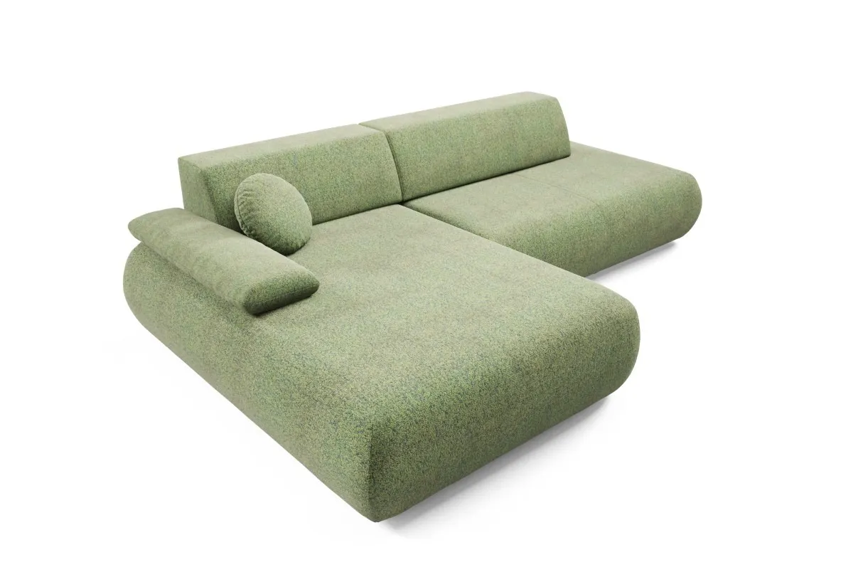 Narożnik rozkładany z pojemnikiem PUENTE 286 cm lewostronny zielony - PUENTE_NAR_PUENTE34_L