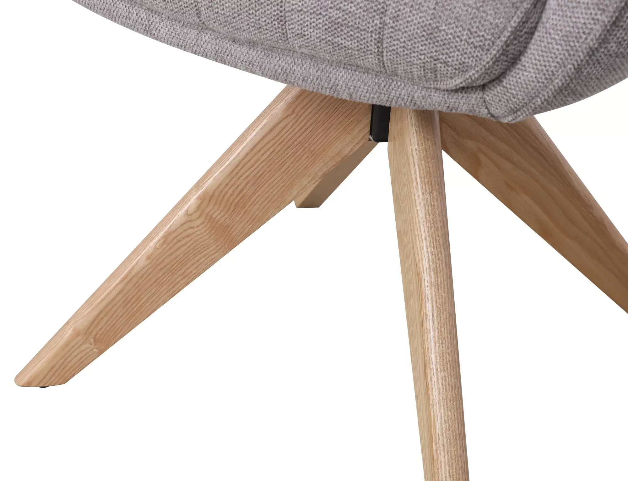 Krzesło obrotowe 180° AZALIA D BREGO szare nogi drewniane - AZALIADBRDSZ