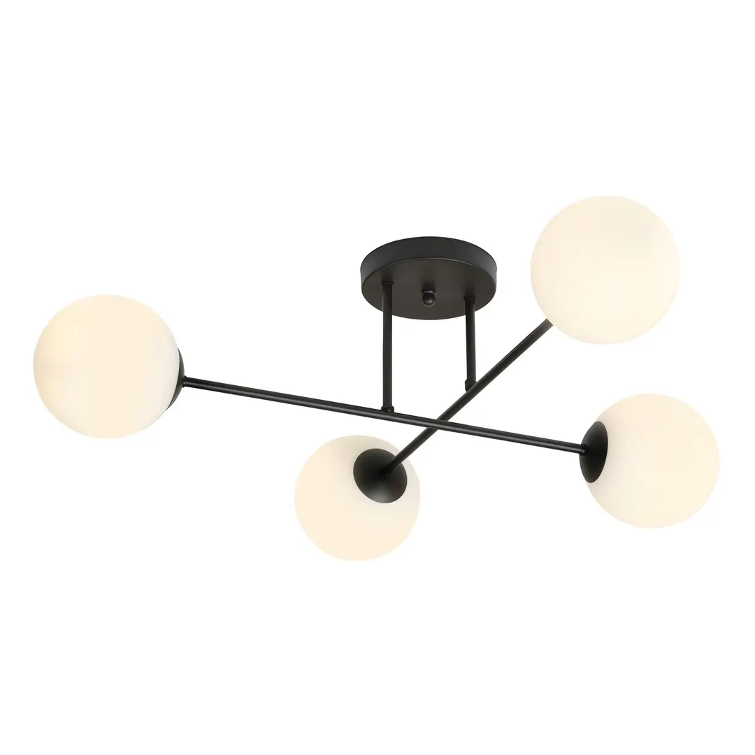 Lampa sufitowa ROMA 4 czarny biały — zdjęcie 2