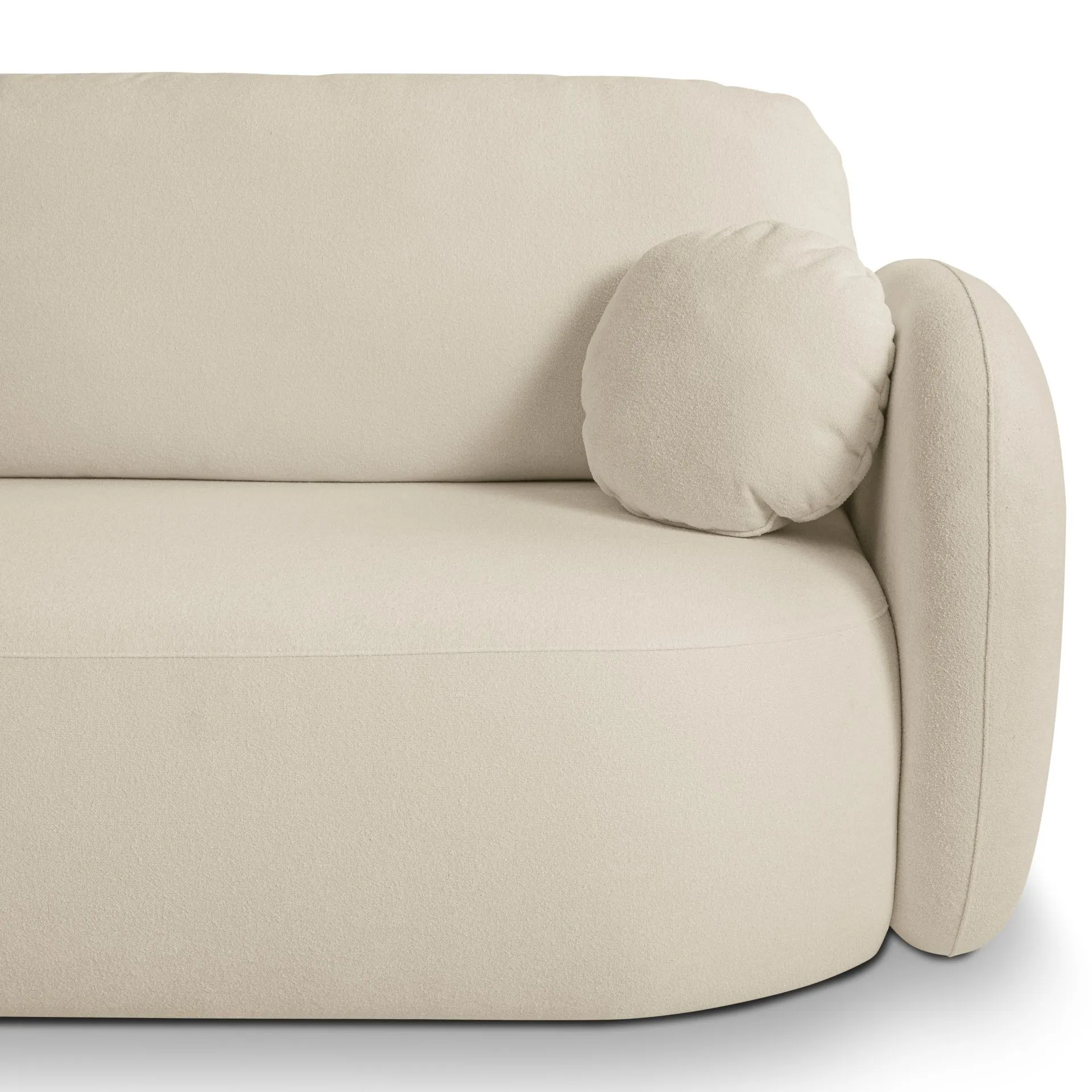 Narożnik rozkładany z pojemnikiem OLIO SICURIO 248 cm lewostronny beżowy - OLIO_NAR_SICURIO55_L