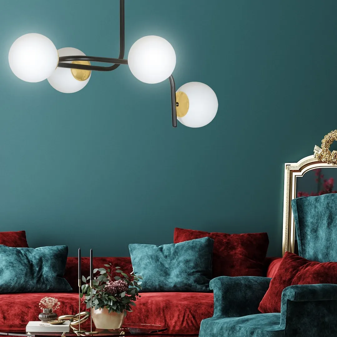 Lampa sufitowa RAGNAR Czarny/Złoty 1032/4A - 1032/4A