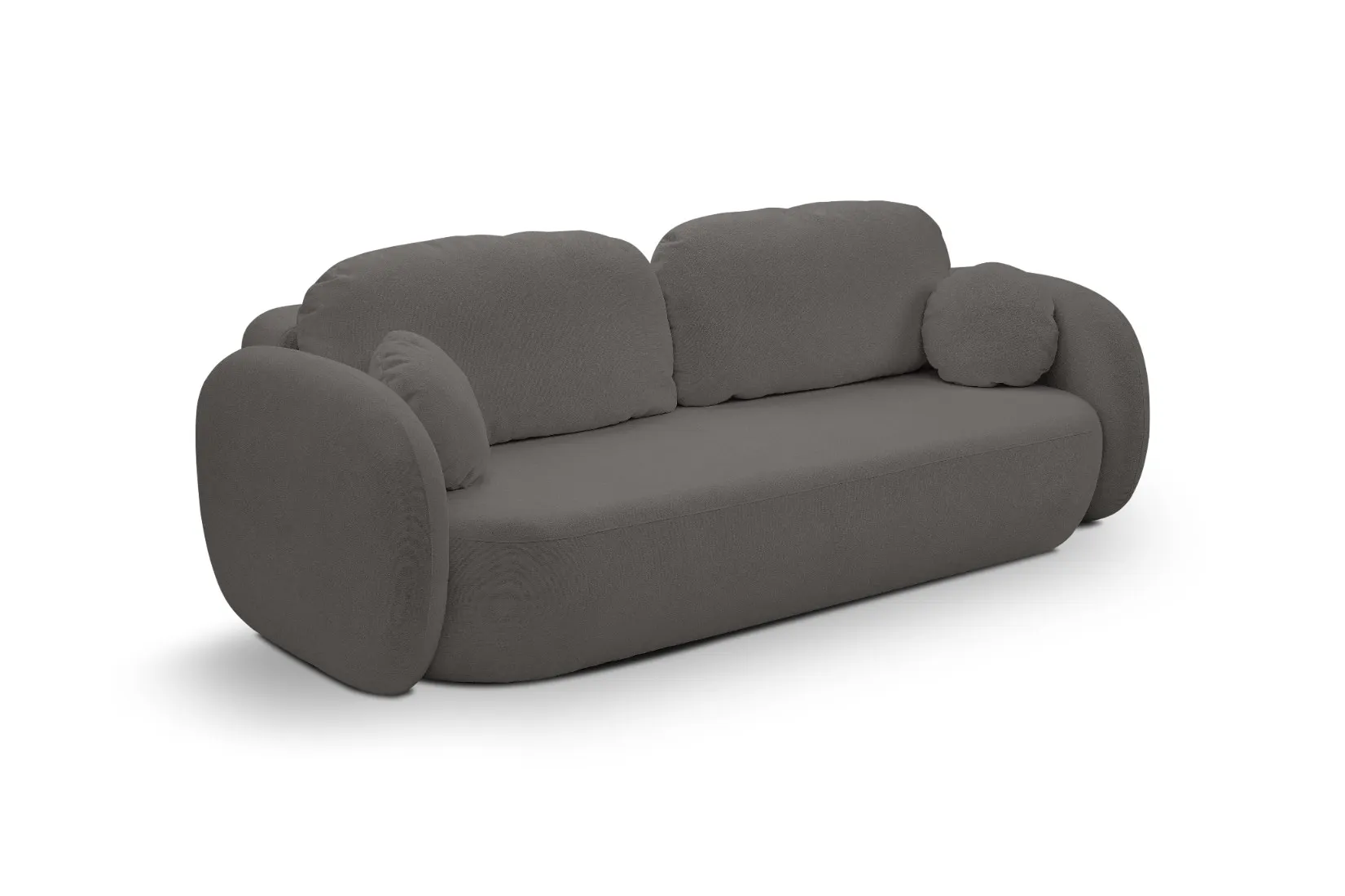 Sofa rozkładana z pojemnikiem OLIO SICURIO 238 cm grafitowa