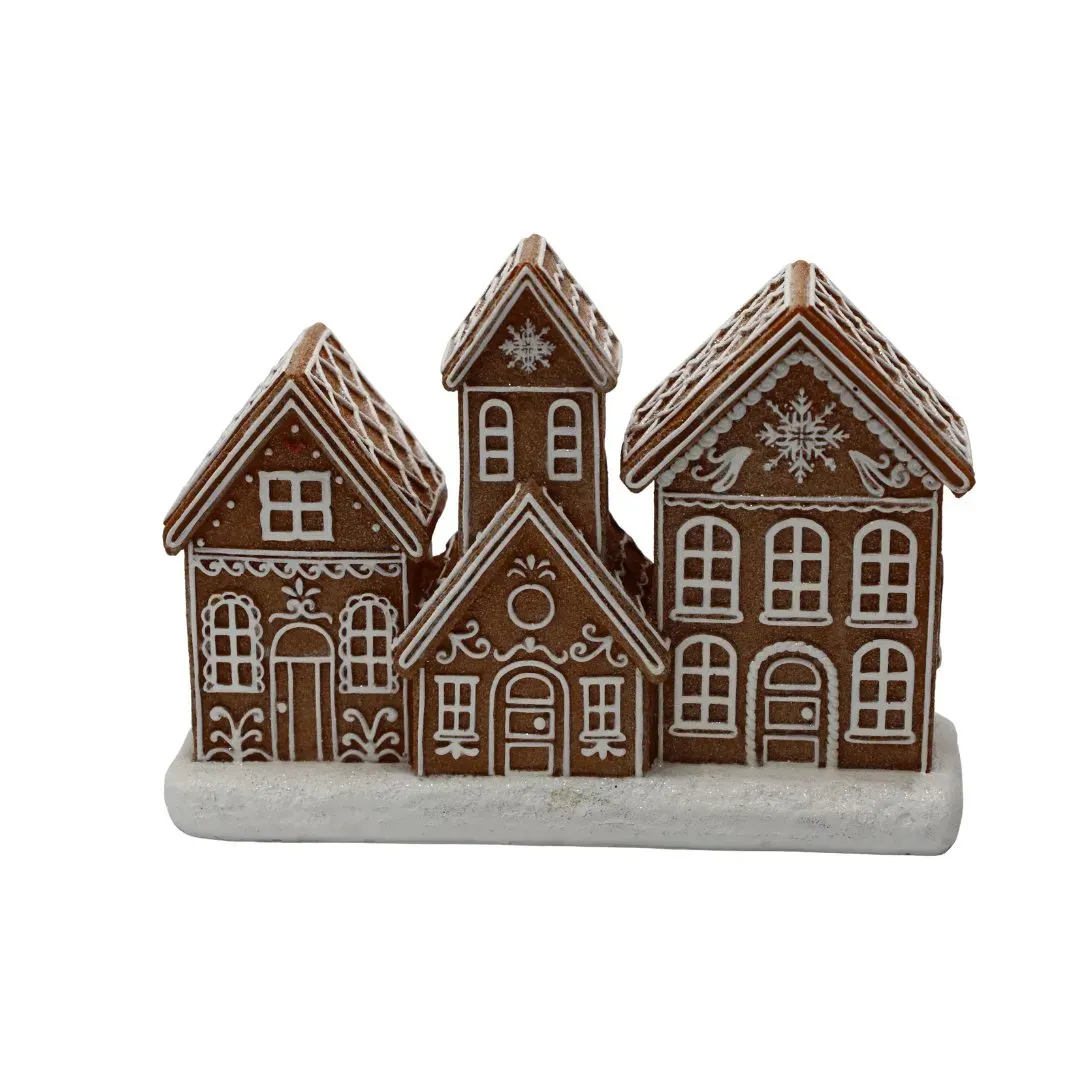 DOMKI PIERNIKOWE 1426 brązowo-białe