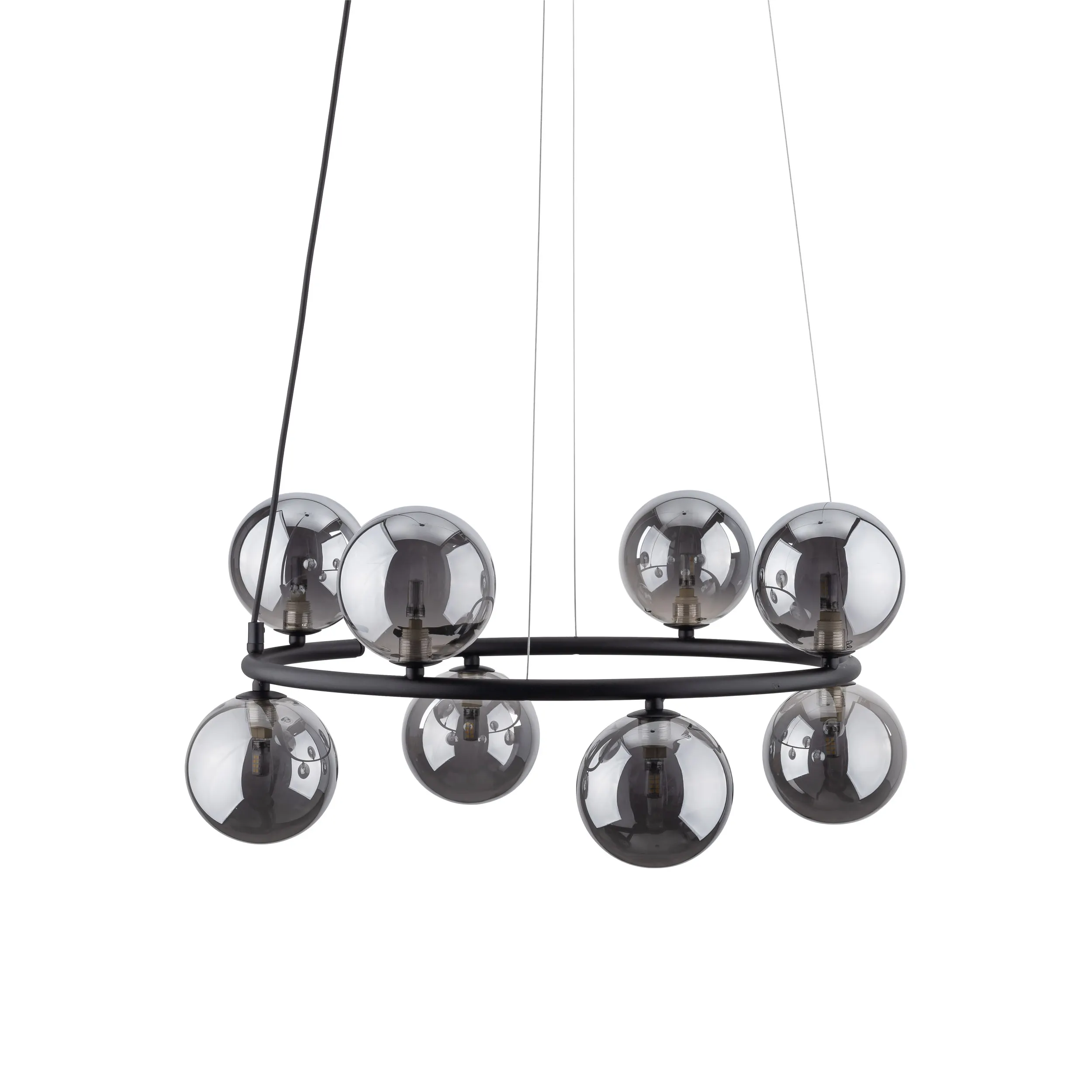 Lampa wisząca ANABELLE z okrągłymi szklanymi kloszami 140x62cm - TK_6844