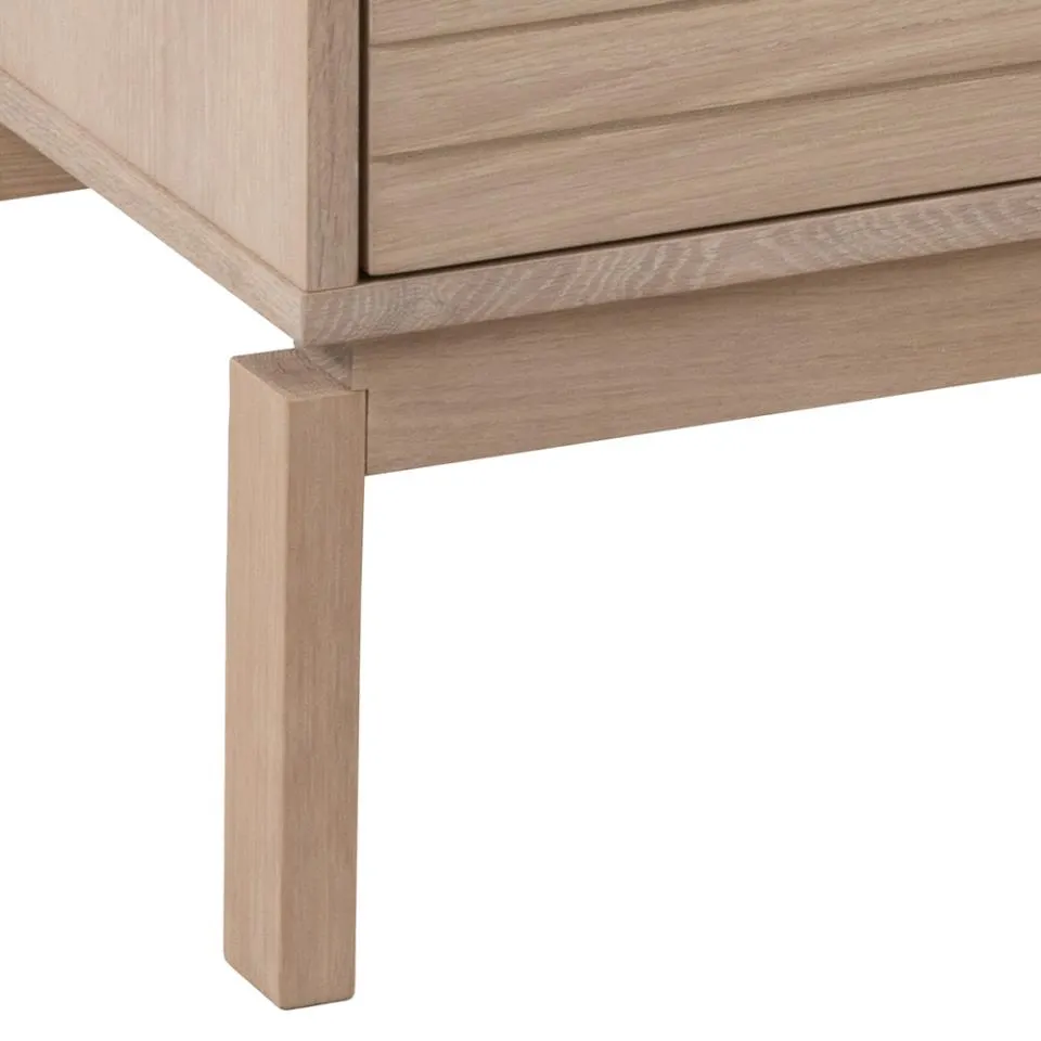 Komoda 4-drzwiowa FARON 180x40x80 Fornir dębowy bielony olejowany