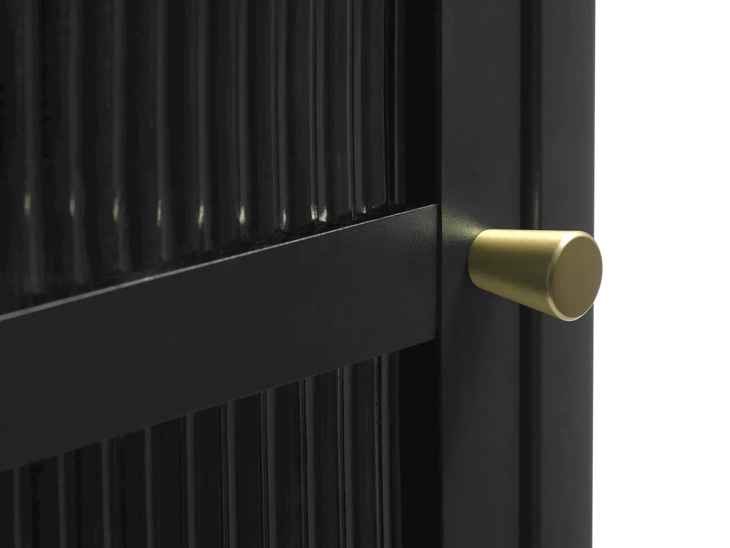 Witryna niska BRONCO 1-drzwiowa W160 cm - czarny, złoty - UN_44600600