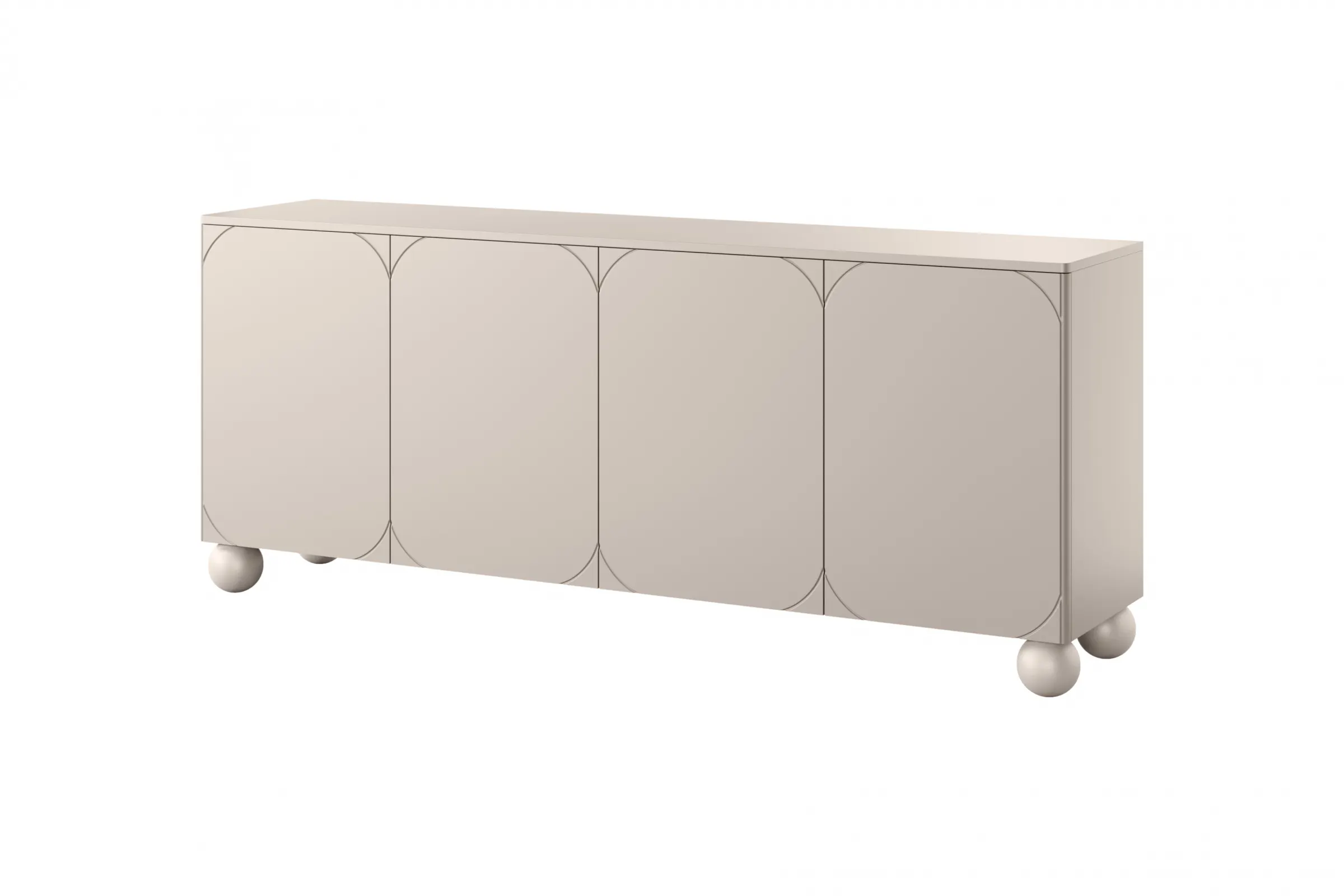 Komoda 4-drzwiowa z szufladami SONATIA 200 cm kaszmirowa