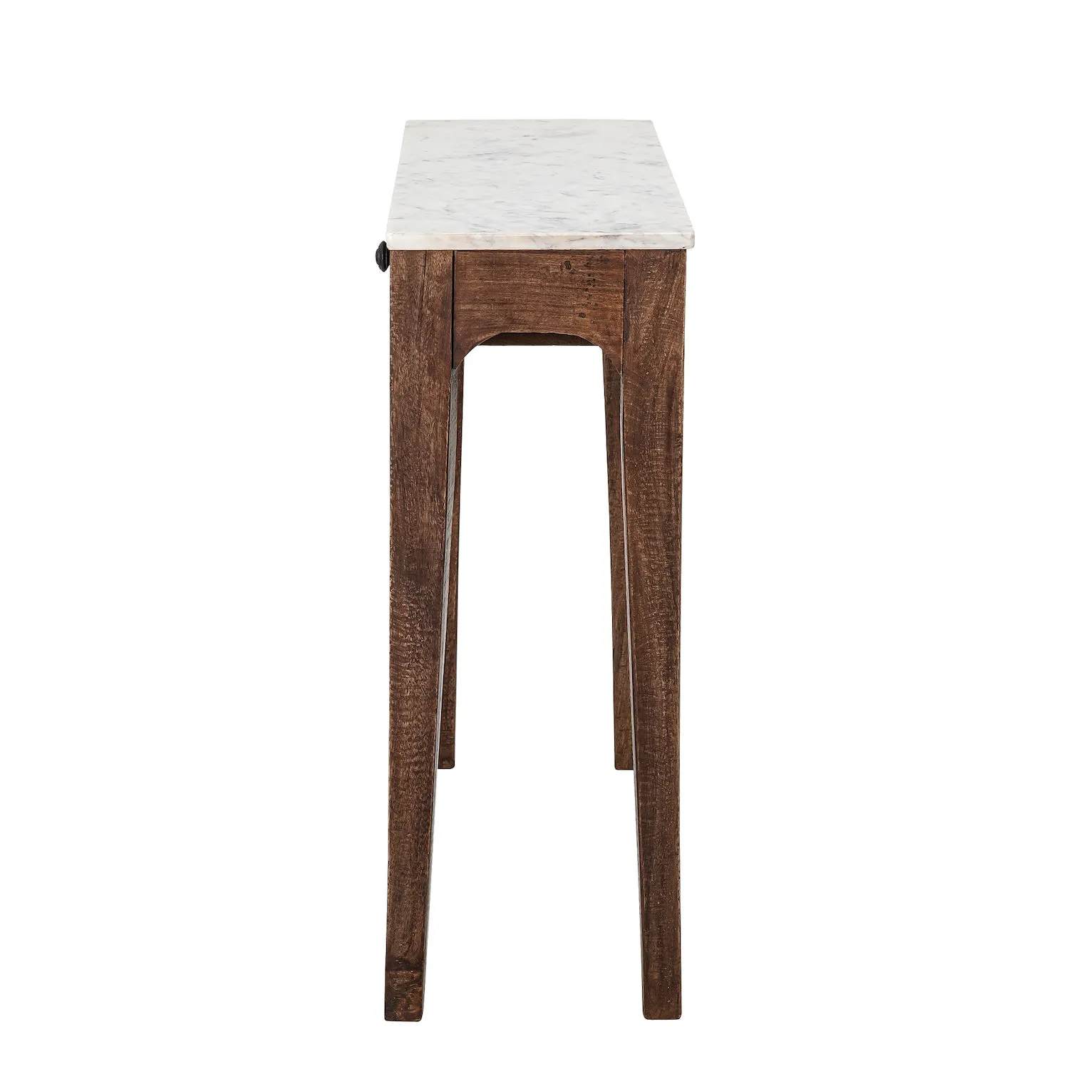 stolik, drewniany, top marble, nogi proste, konsola