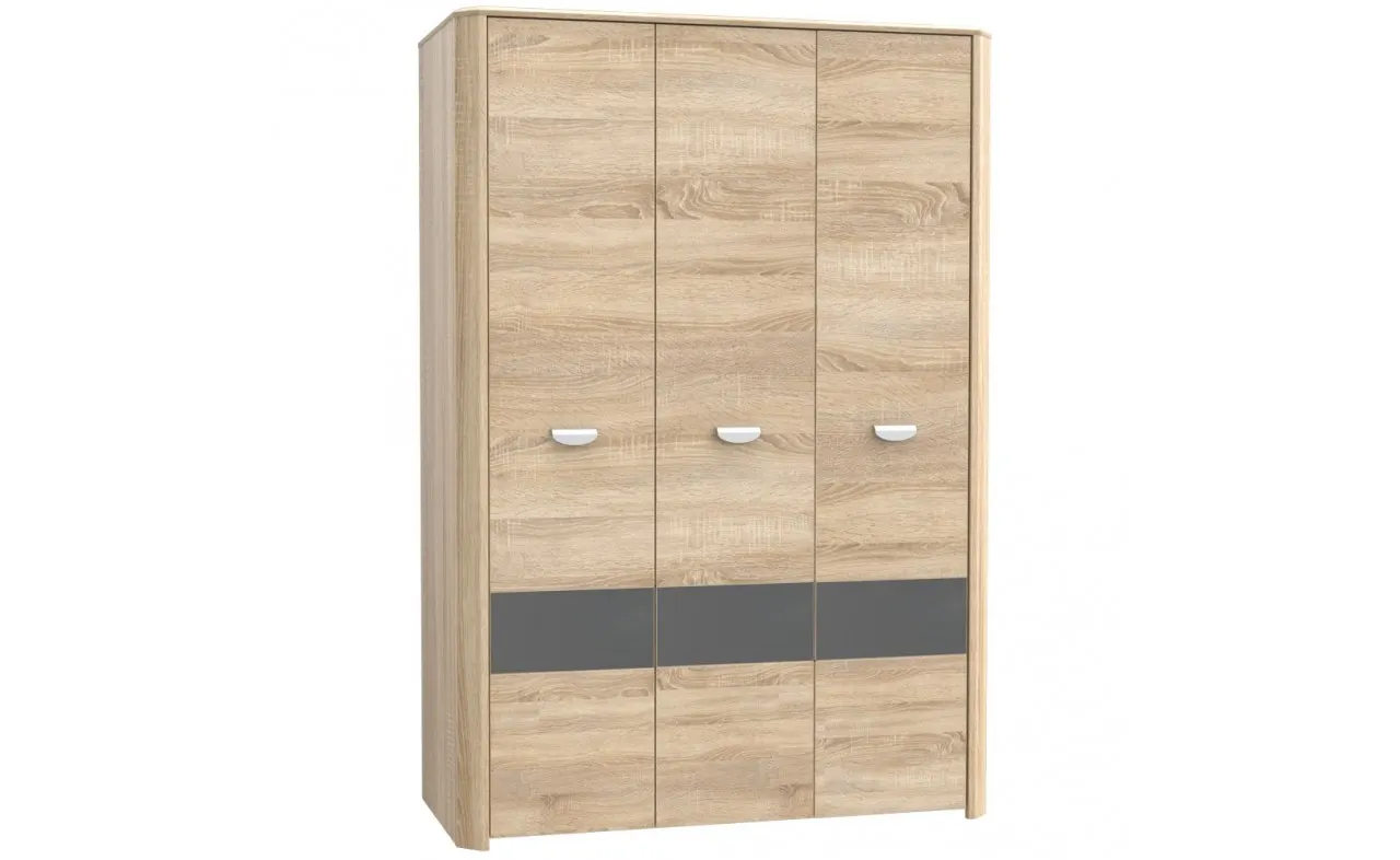Szafa 3-drzwiowa YOOP 194x133 dąb sonoma szara
