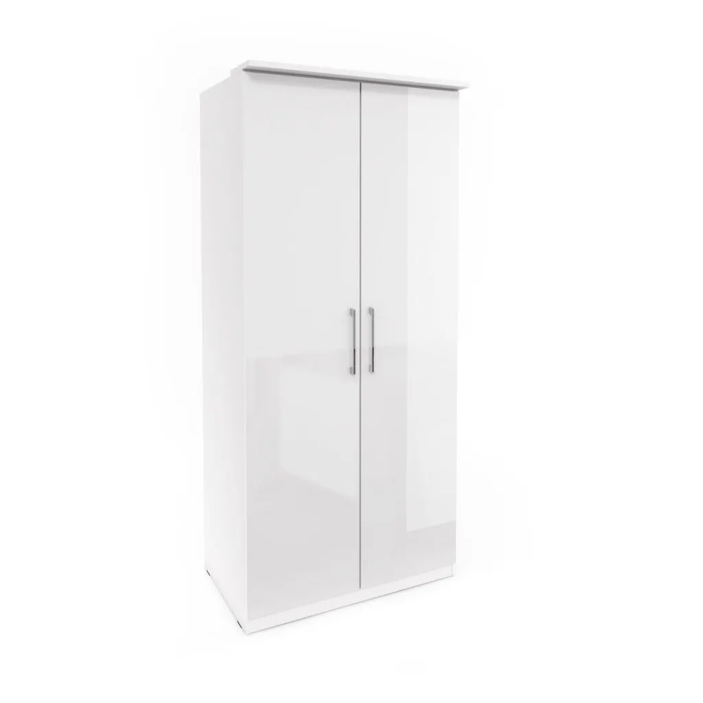 Szafa 2-drzwiowa OPTIMA 90cm biały połysk