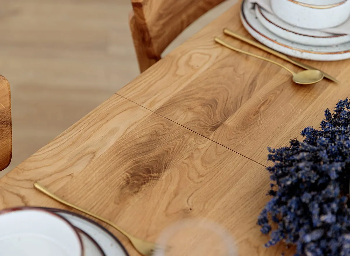 Rozsuwany stół dębowy GROSSI rozkładany 90x160-250 - dąb olejowany - GROSSI160X90