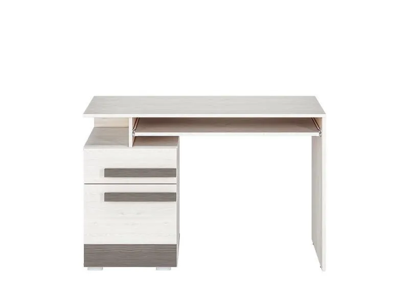 Biurko z szafką, szufladą i wysuwaną półką BLANCO 11 sosna śnieżna - 1BLAN11-001