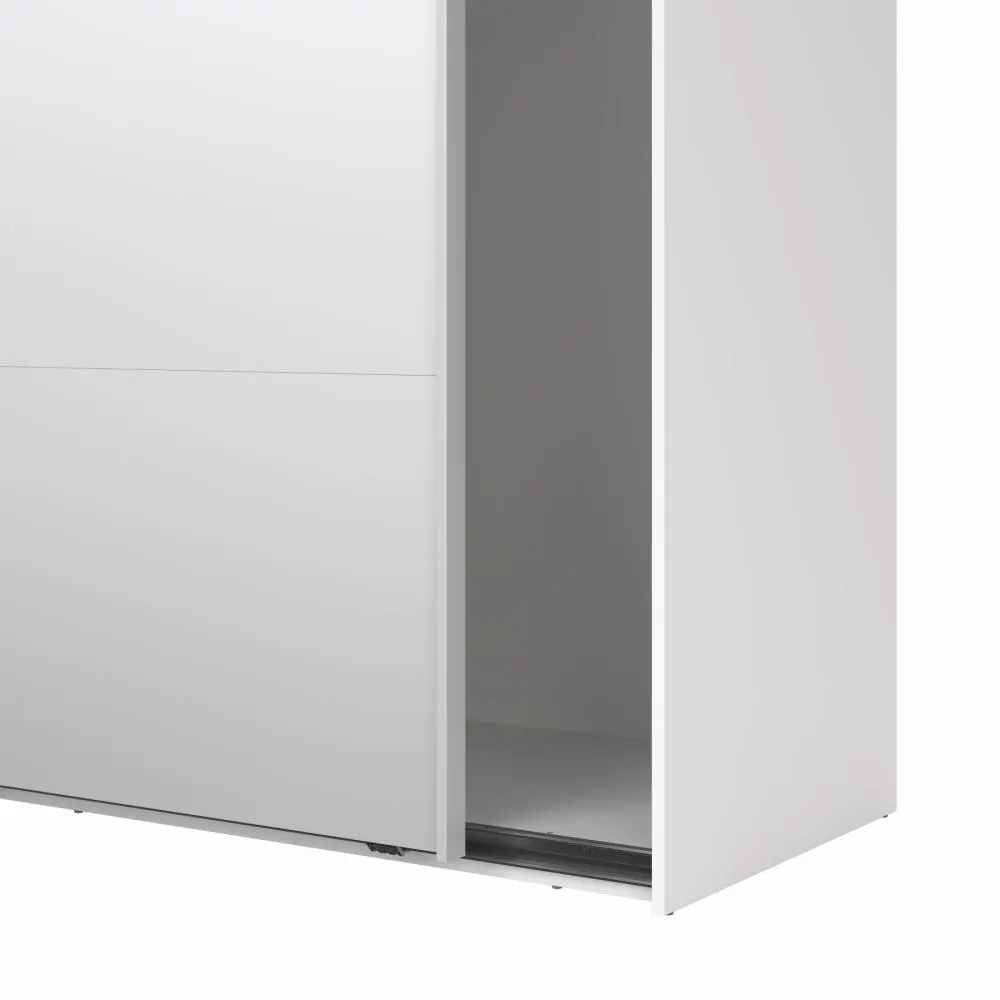 Szafa przesuwna 2-drzwiowa z lustrami BERGAMO 180 x 220 cm biała - TV_65200/1549MI