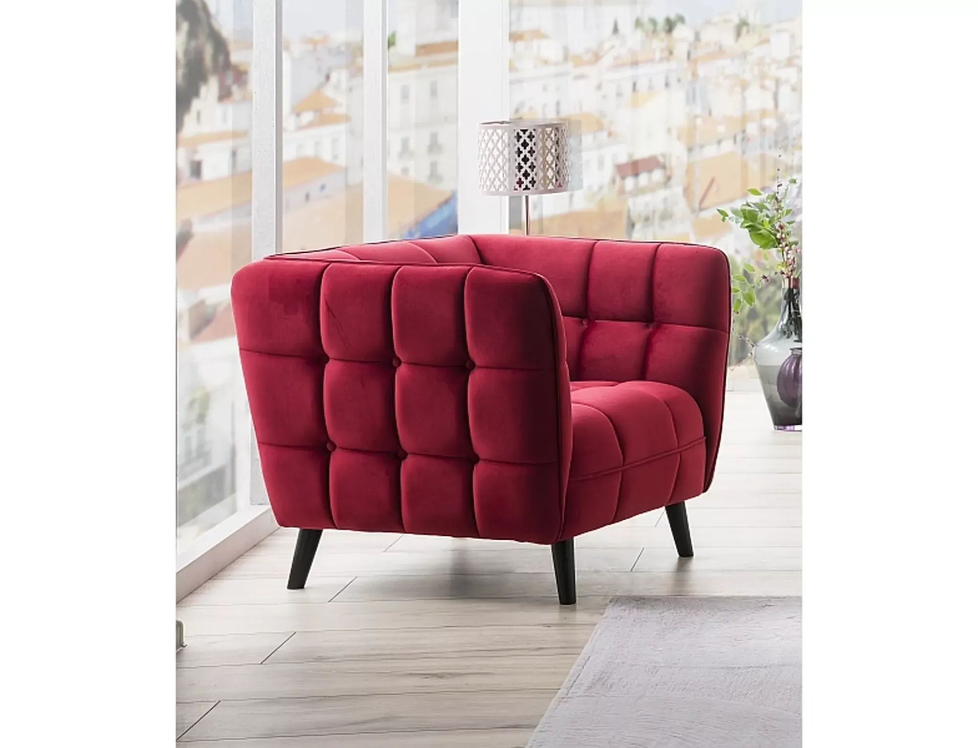 Fotel CASTELLO 1 VELVET Bluvel 59 bordowy wenge - CASTELLO1V59