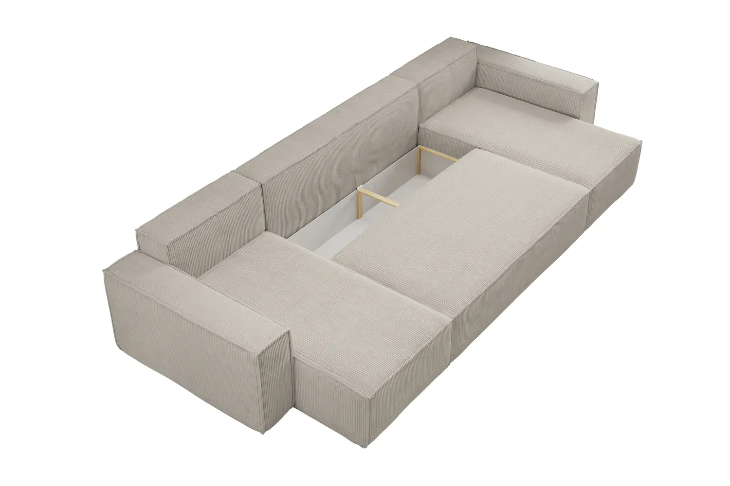 Narożnik uniwersalny KARL U rozkładany tkanina Poso 100 waniliowy - NAROZNIK_KARL_U_POSO100