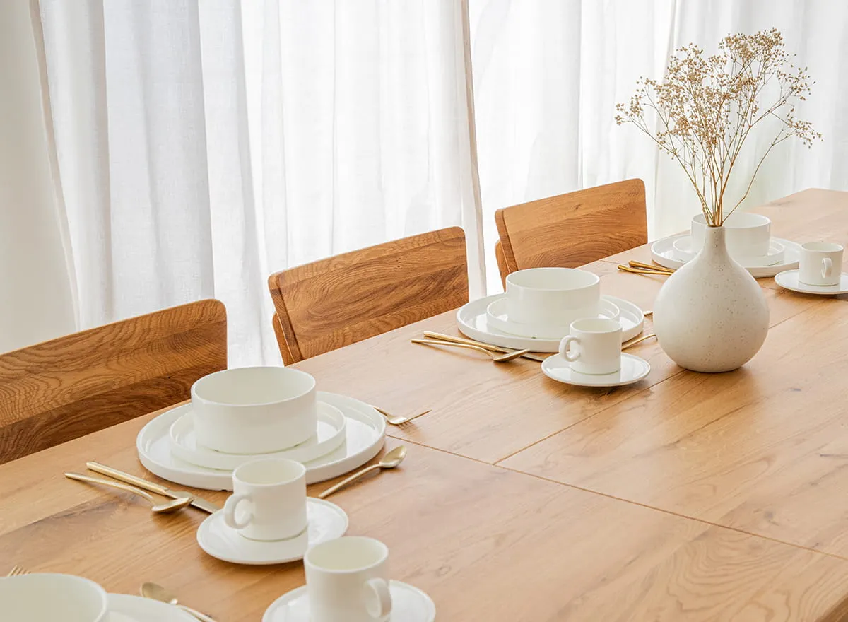 Rozsuwany stół dębowy GROSSI rozkładany 90x180-270 - dąb olejowany - GROSSI180X90