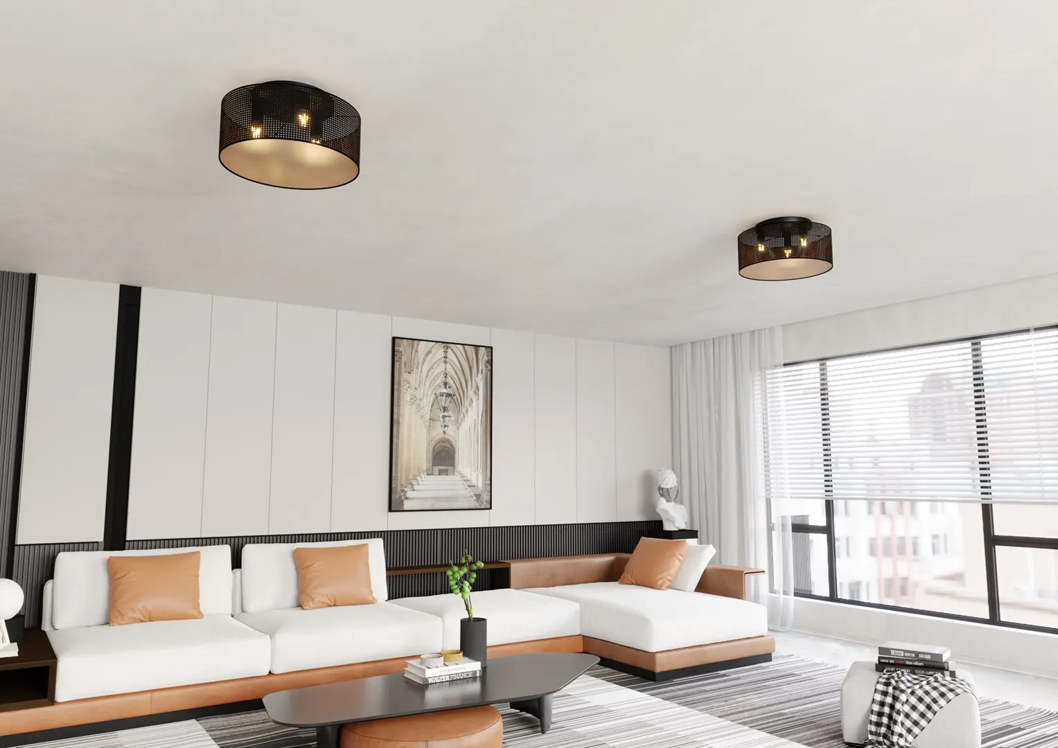 Lampa sufitowa ASTON Czarny 1148/3 - 1148/3