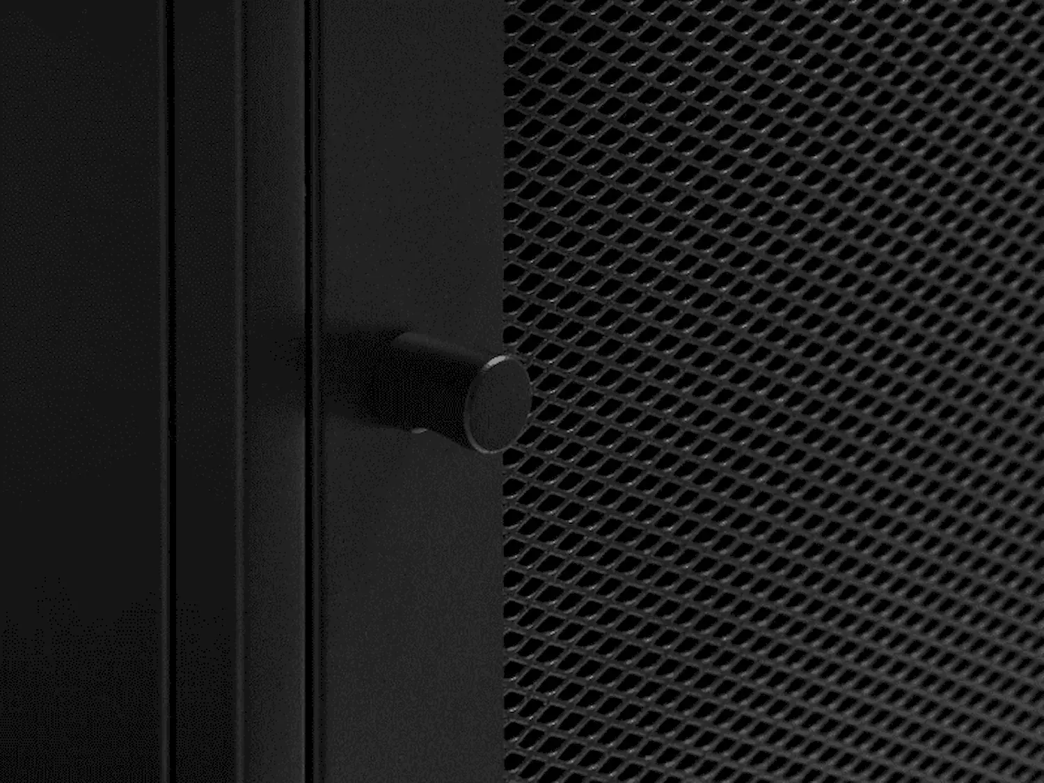 Regał wysoki MALIBU 1-drzwiowy czarny/złoty - UN_46190600