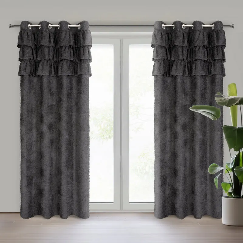 ZASŁONA GOTOWA AGIS 2 140 X 250 CM CZARNY ZASŁONA GOTOWA AGIS 2 140 X 250 CM CZARNY