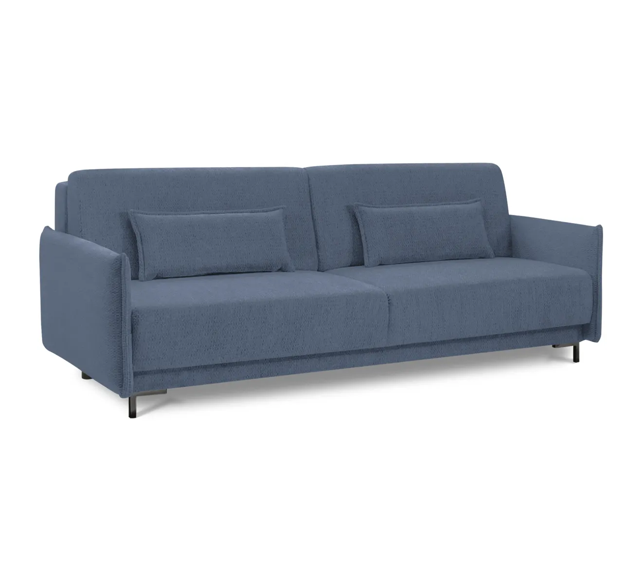 Sofa z funkcją spania i pojemnikiem na pościel FLIX 3FP LAGO 15 granatowy Kanapa, Meble, Poduszka, Wystrój domu