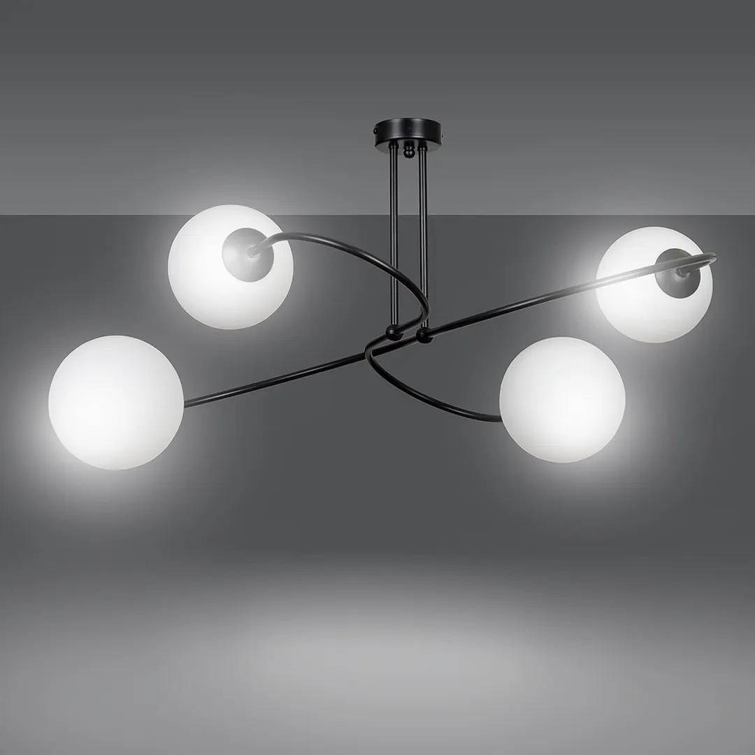 Lampa sufitowa SELBI Czarny 734/4B - 734/4B