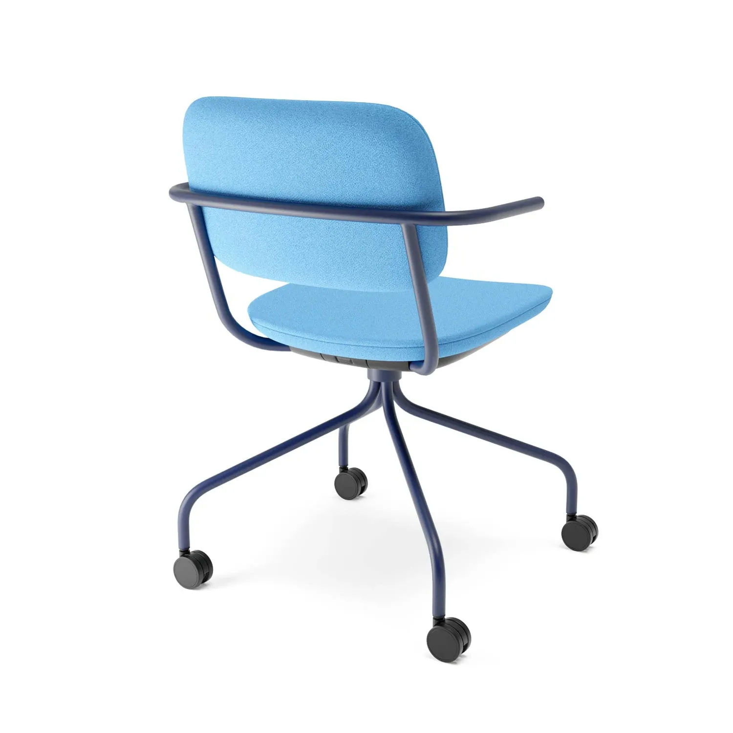 Krzesło na kółkach Normo 500HC z podłokietnikami, Niebieski - EKN0000002