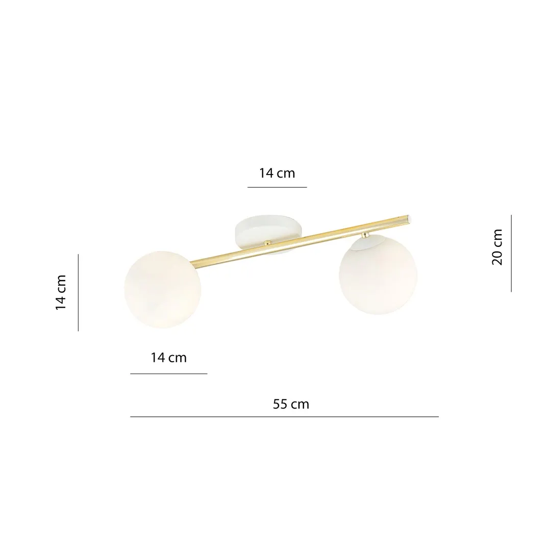 Lampa sufitowa SPLENDI Biały,Złoty 1249/2 - 1249/2