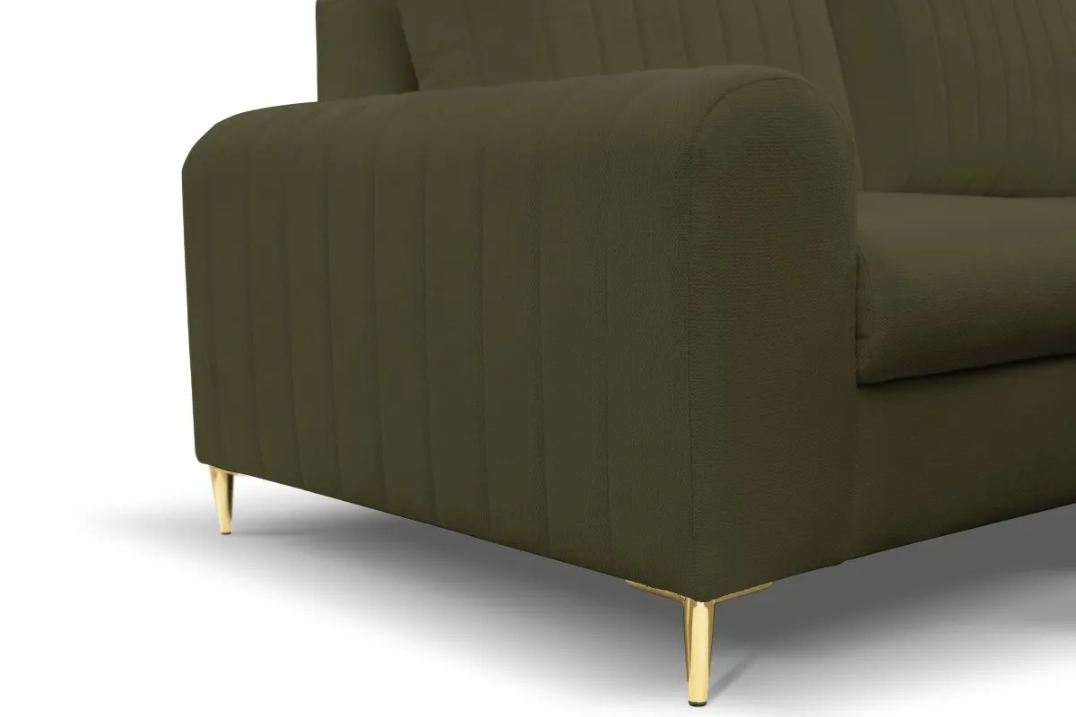 Narożnik rozkładany z pojemnikiem MONACO LOFT 251 cm prawy oliwkowy