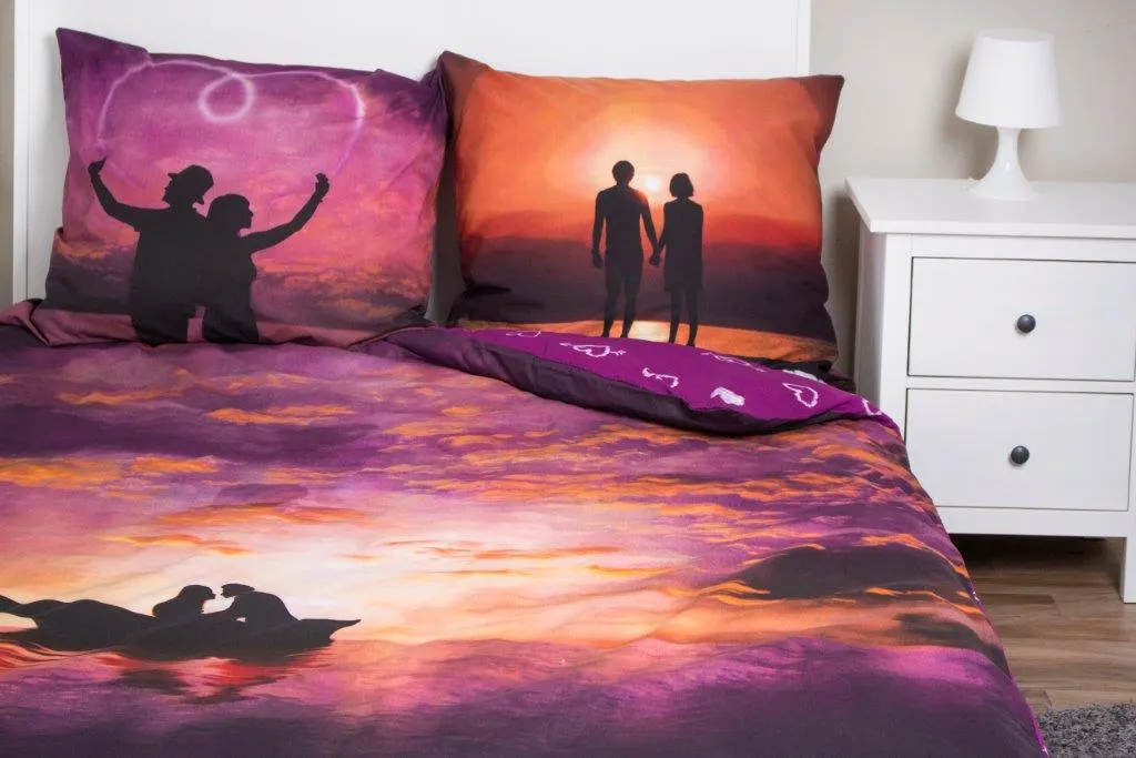 Pościel komplet AMORE 004 bawełna 100% 160X200+70X80 wielokolorowy - FARO_19489