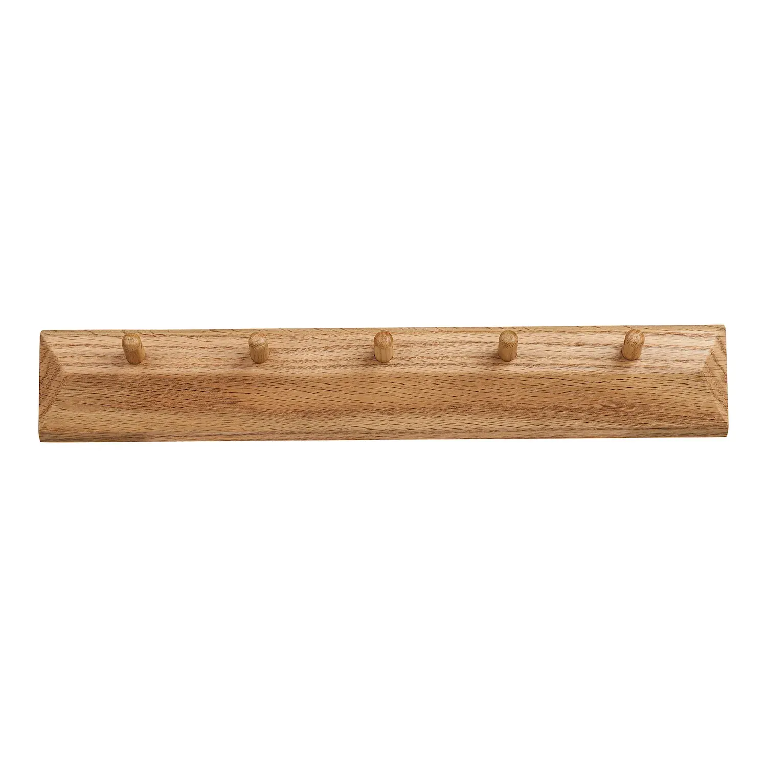Wieszak ścienny drewniany BARCO z 5 haczykami 50x8,5 cm naturalny