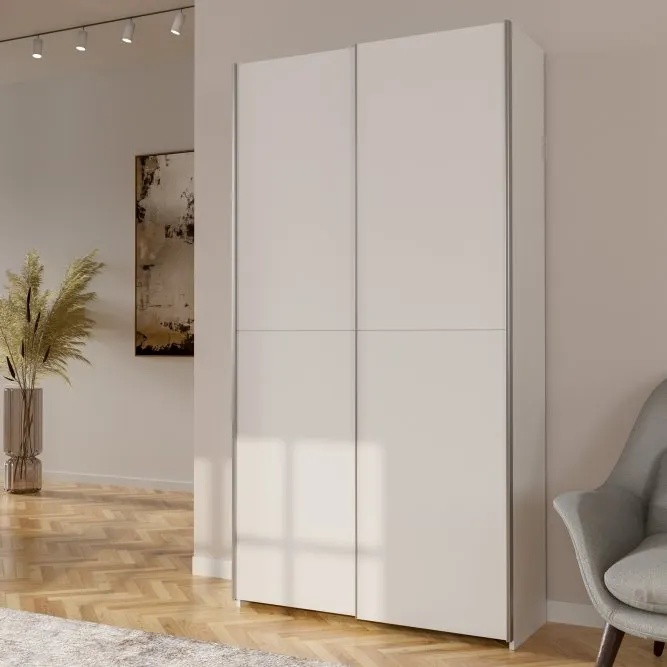 Szafa 2-drzwiowa HOME NOOK drzwi przesuwne 100cm biała — zdjęcie 8
