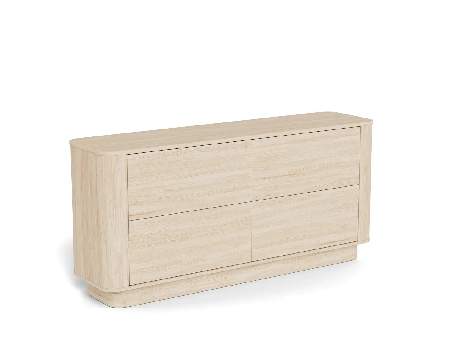 Komoda z 4 szufladami ATMORE 160 dąb bielony - H000025656