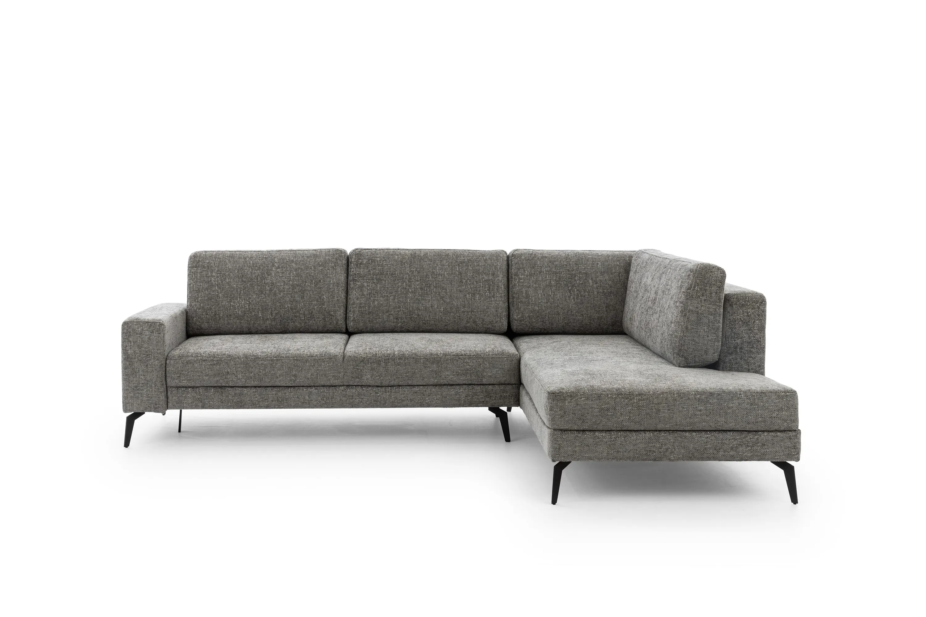 Narożnik rozkładany prawostronny ELENTIO (Magni 206.13) 280x220 cm z dwoma pojemnikami szary - B_162380