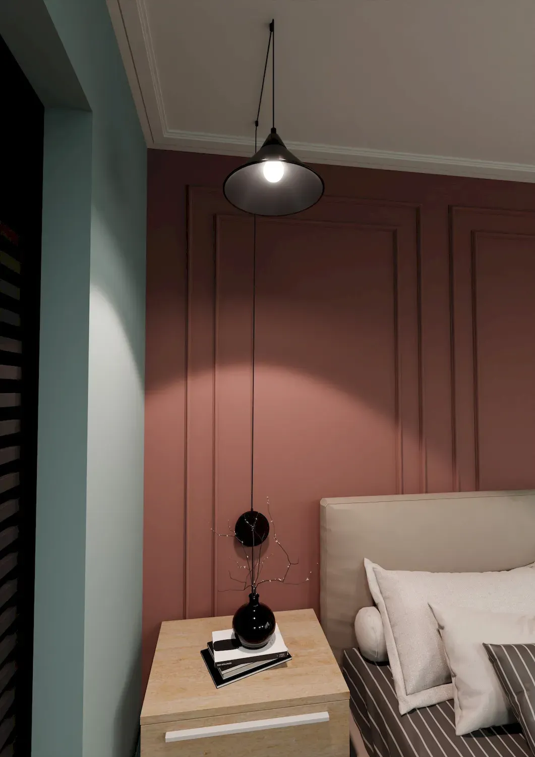 Lampa wisząca ABRAMO 1 z wtyczką do kontaktu czarna - 160/1