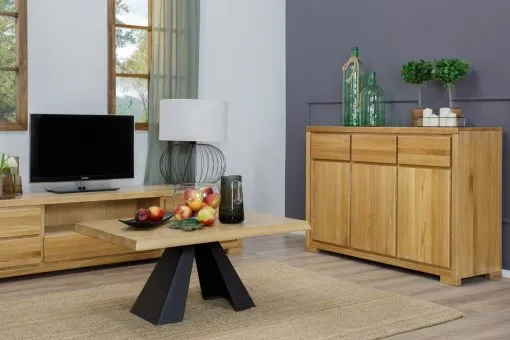 Komoda dębowa KD352 Naturalny DREWMAX — zdjęcie 7