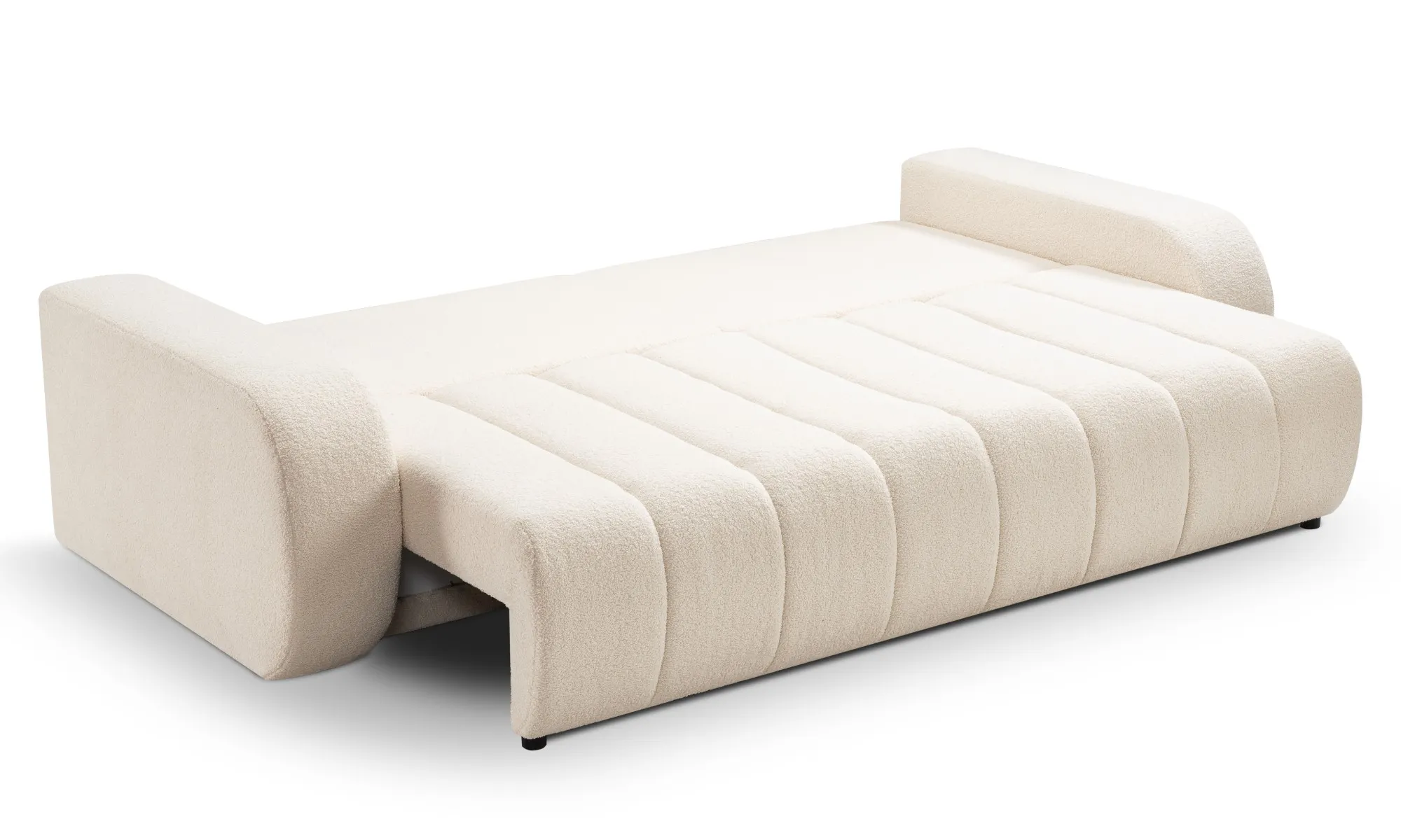 Sofa rozkładana z pojemnikiem BALOO LAMBI 248 cm pikowana beżowa - BALOO_SOF_LAMBI8