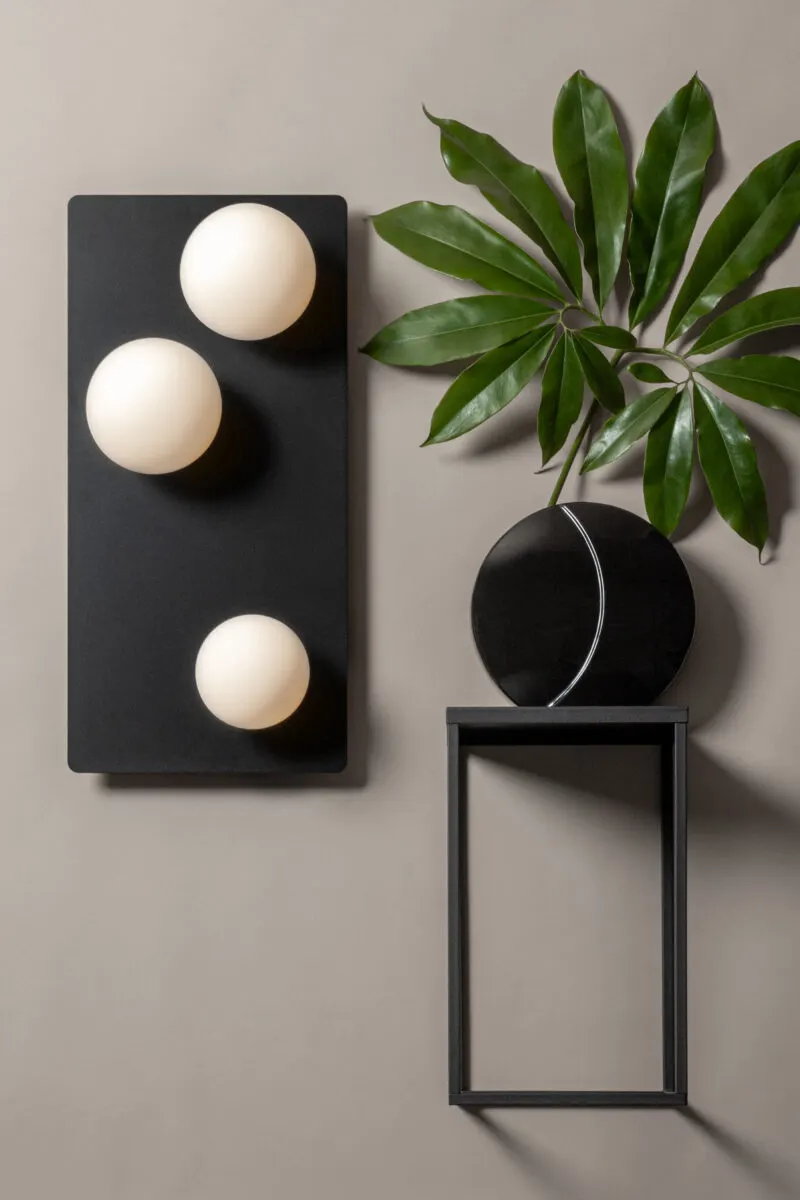 Plafon ARGON 3 prostokąt czarny