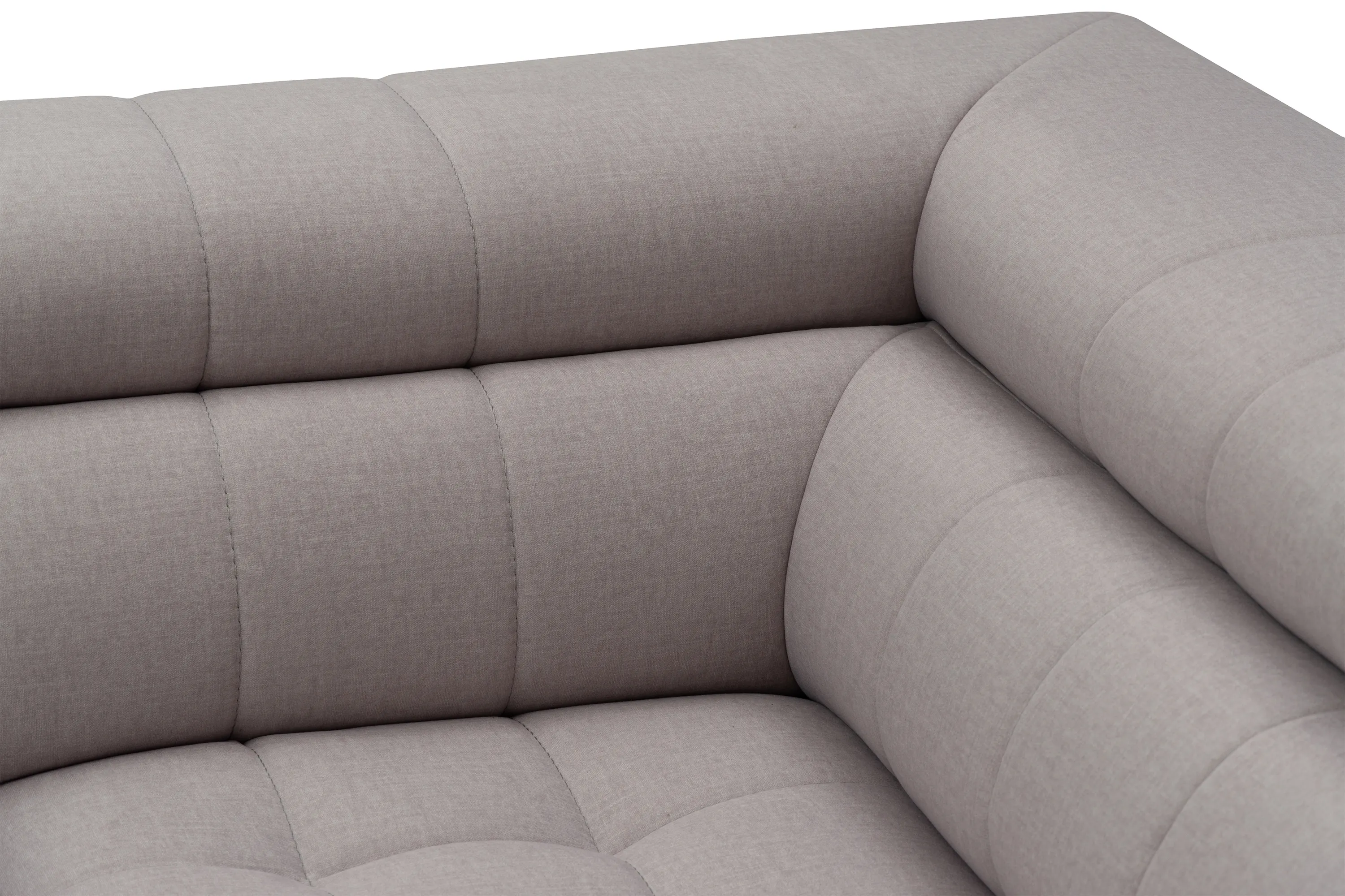 Narożnik prawostronny VALORIS L regulowane zagłówki i podłokietniki tkanina Maya 01 beżowy - B_162433