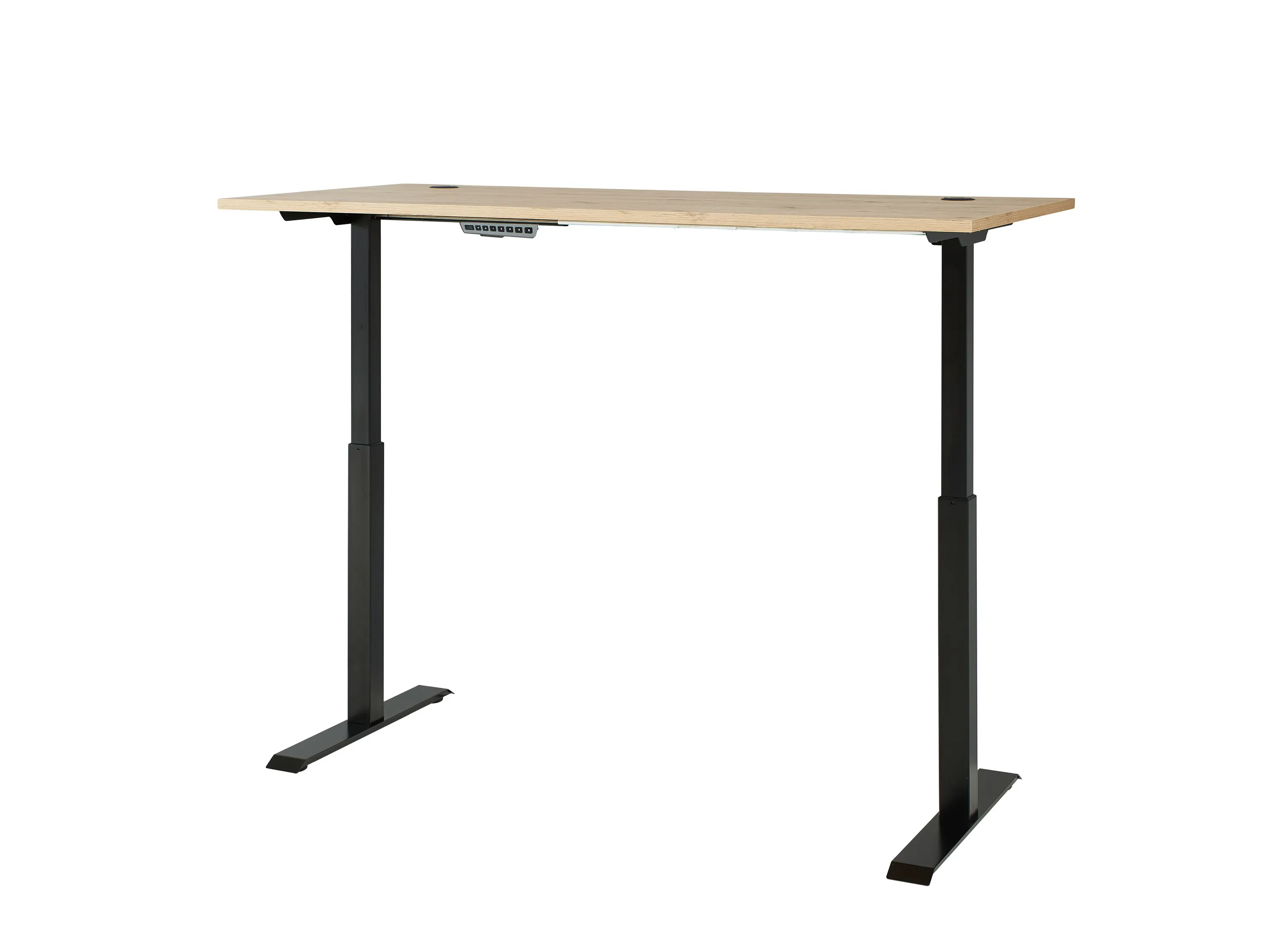 Biurko BREGO 75 z regulacją wysokości dąb artisan czarne 169x72x77cm - TH-100-1907