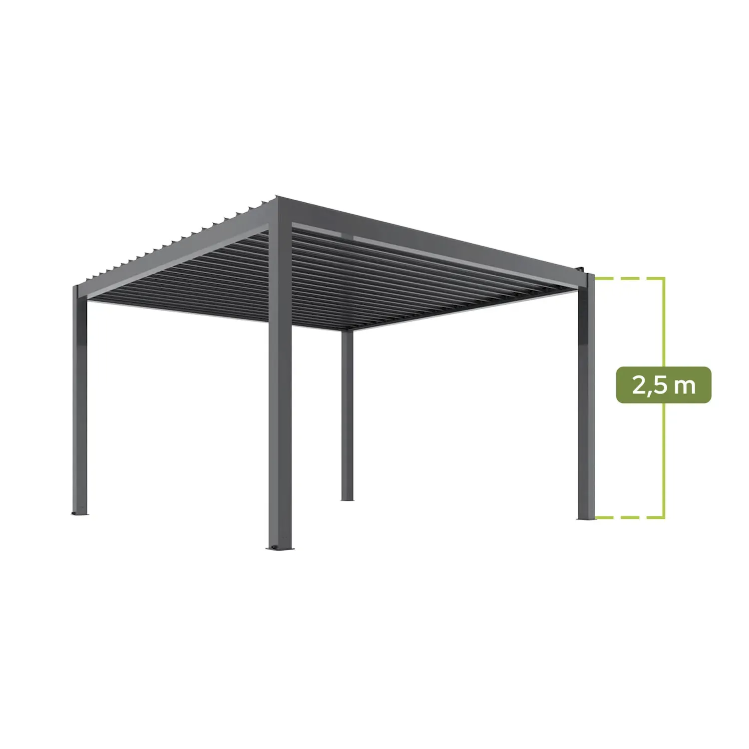 Pergola elektryczna LUXE 4x4x2,5m antracyt z oświetleniem LED Esti&Esta — zdjęcie 10